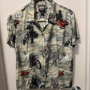Harley-Davidson Women’s Unique Motorcycle Print Shirt